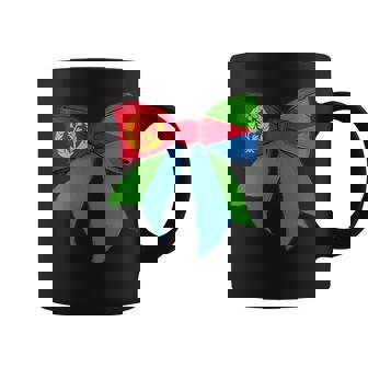 Eritrea Congolese Pride Flag Girl Coquette Bow Ribbon Coffee Mug | Mazezy