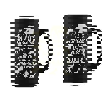 Estaba Hecho Paraalvar Animales Rescate Y Protección De Animales Manga Larga Taza de café - Regaloses