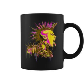Estilo Punk Británico Regalos Mohawk Character Taza de café - Regaloses