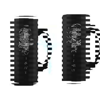 Estilo Tatuaje Bohemiool Luna Dibujo Boho Unalome Camisa Taza de café - Regaloses