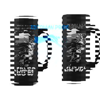 Estonian Pride Wolf Costume Coffee Mug | Mazezy