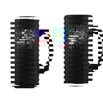 Ethiopia & USA Together Half American Half Ethiopian Coffee Mug | Mazezy