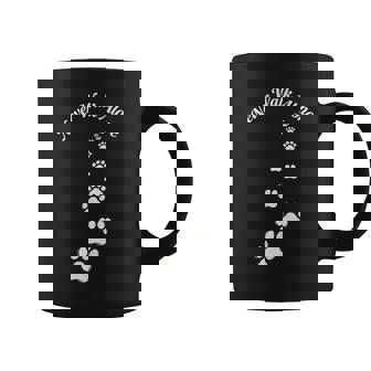Every Step Together – Curved Script & Paw Trail Coffee Mug | Mazezy
