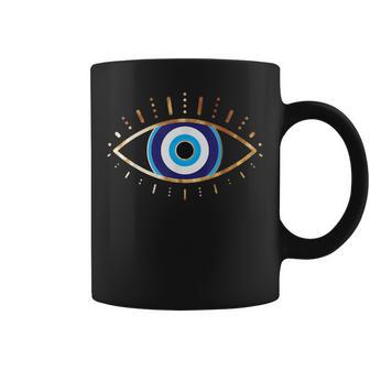 Evil Eye Eyelashes Greek Eye Evil Spirit Protection Coffee Mug - Thegiftio UK