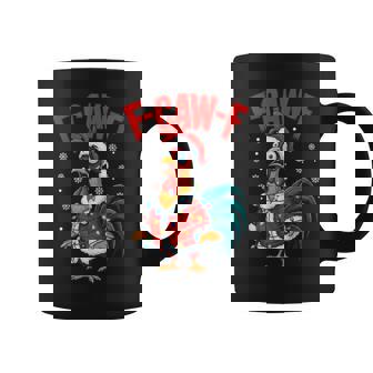 F-Caw-F Chicken Humor Santa Rooster Christmas Lights Coffee Mug | Seseable CA