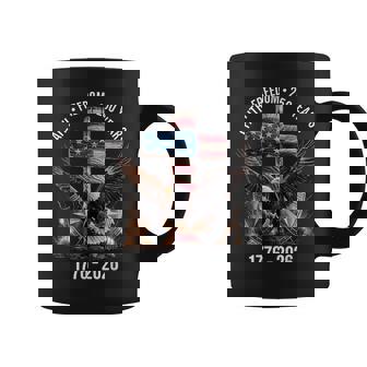 Faith Freedom 250 Years Christian Cross Eagle 4Th Of July Coffee Mug - Monsterry