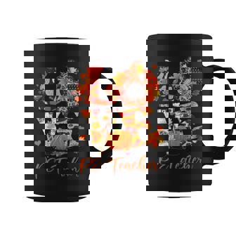 Fall Leopard Love PE Teacher Thanksgiving Gnome Coffee Mug | Mazezy