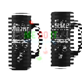 Family Christmas Pajamas Matching Mom Made Me Do It Coffee Mug | Seseable CA