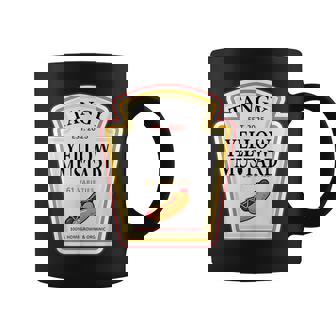 Family Halloween Group Condiments Tangy Yellow Mustard Coffee Mug | Mazezy