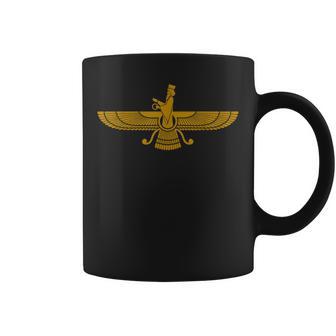 Faravahar Symbol Good Thoughts Words Deeds Iran Persia Coffee Mug | Mazezy