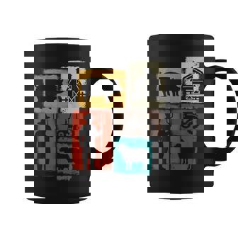 Farmer Vintage Collage Farming Rancher Cowboy Farm Owner Coffee Mug | Mazezy