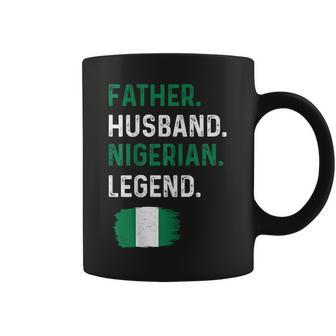 Father Husband Nigerian Legend Proud Dad Nigeria Flag Coffee Mug | Mazezy