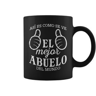Fathers Day El Mejor Abuelo Del Mundo Spanish Grandpa Papa Coffee Mug - Monsterry