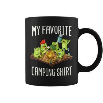 My Favorite Camping Shirt – Cute Frog Campfire Art Coffee Mug | Mazezy