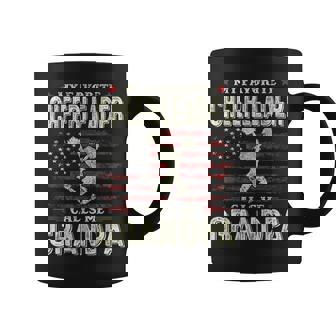 My Favorite Cheerleader Calls Me Grandpa Flag Cheer Grandpa Coffee Mug - Thegiftio