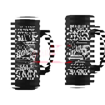 My Favorite Soccer Player Calls Me Granna US Flag Coffee Mug | Mazezy