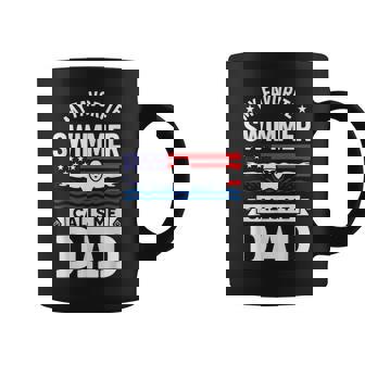My Favorite Swimmer Calls Me Dad USA Flag Coffee Mug | Mazezy
