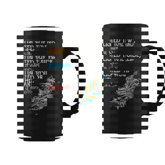 Feather Native American Heritage Listen To Wind It Talksフェザー ネイティブアメリカンヘリ コーヒーマグ - Kawaiitshirt