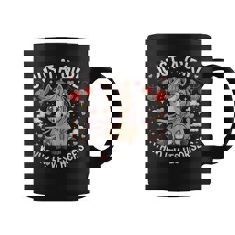 Festive 2026 JUST Girl WHO Loves Horses Fortune Lady Lunar Tank Top Graphic Print Coffee Mug - Monsterry