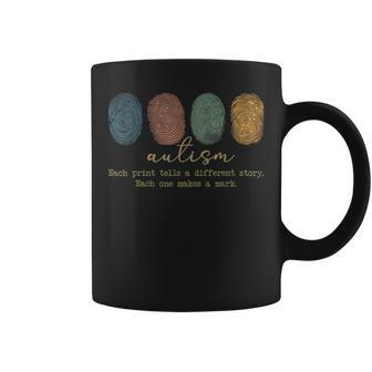 Fingerprint Autism Each Print Tells A Different Story Coffee Mug - Thegiftio UK