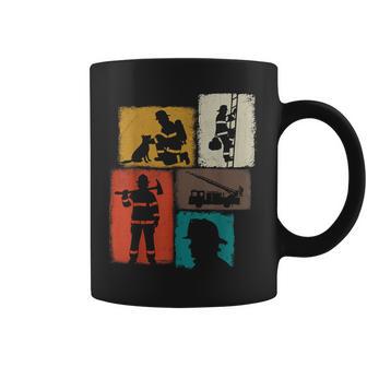Firefighter Vintage Collage Fireman Hero Coffee Mug - Thegiftio UK