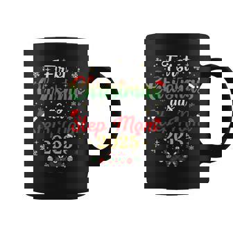 First Christmas As A Step Mom 2025 New Mommy Xmas Coffee Mug | Mazezy