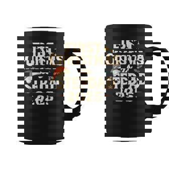 First Christmas As Stepdad 2025 Christmas With Santa Hat Coffee Mug - Seseable