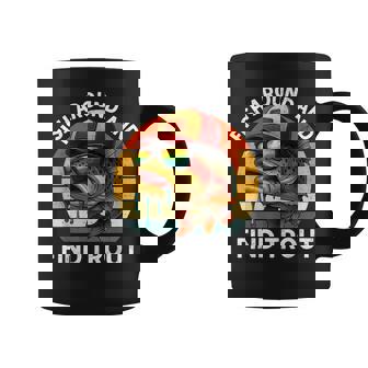 Fish Around & Find Trout Fishing Vintage Fisherman Coffee Mug | Mazezy