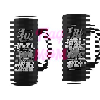 Flag Football Mom Squad Cute Pink Mothers Coffee Mug | Mazezy