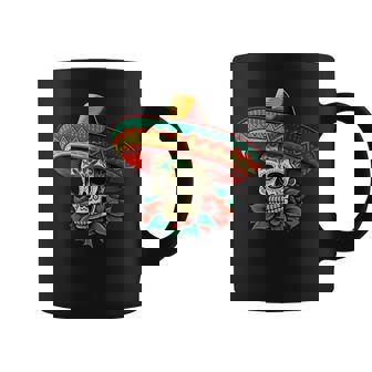 Fleursucre Crâne Mexicain Dia De Los Muertos Cinco De Mayo Tasse - Cadeauxyz