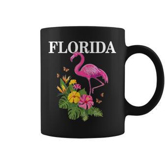Florida Flamingo Miami Tropical Plants Souvenir Vintage Coffee Mug - Thegiftio