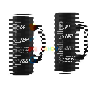 Food & Drink Eat Sleep Dandy Repeat Pixel Foodie Retro Gamer Coffee Mug | Mazezy