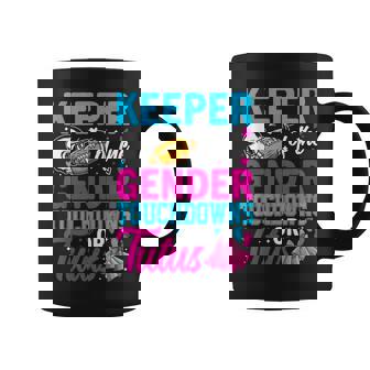 Football Gender Reveal Decorations Baby Shower Co Touchdown Or Tutus Keeper Of Gender Baby Reveal Party Coffee Mug | Mazezy