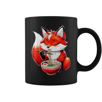 Fox Eating Ramen Noodle Animal Fox Coffee Mug - Thegiftio