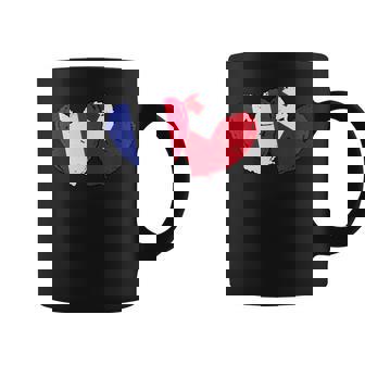 France Tonga Heart Flag French Tongan Friendship Coffee Mug | Mazezy