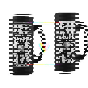 Free Granddad Hugs Support LGBT Proud Parades Rainbow Flag Coffee Mug | Mazezy