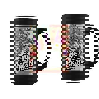 Free Portland American Flag Wildflower Protest Coffee Mug | Mazezy