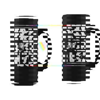 Free Uncle Hugs Support LGBT Proud Parades Rainbow Flag Tee Coffee Mug | Mazezy
