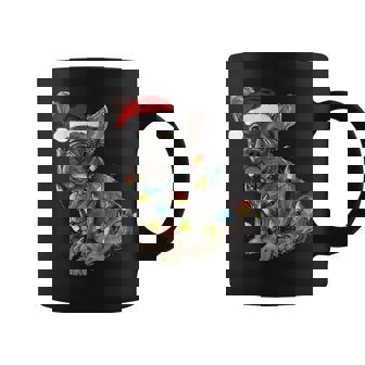 French Bulldog Dog Christmas Lights Santa Xmas Pet Dog Lover Coffee Mug | Mazezy