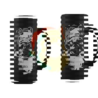 French Bulldog Dog Xmas Santa Hat Christmas Coffee Mug | Mazezy