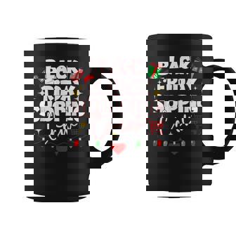 Friday Shopping Crew Christmas Family Group Black Shopping Coffee Mug | Seseable CA
