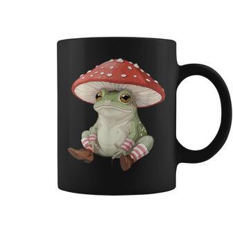 Frog Mushroom Forest Nature Aesthetic Cottagecore Coffee Mug | Mazezy