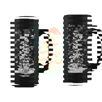 Fun Christmas Lights Wrapped On Christmas Tree Food Cake Coffee Mug | Seseable CA