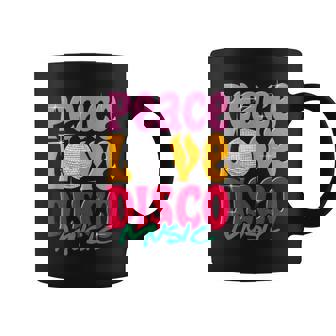 Fun Peace Love Disco Music Retro Coffee Mug | Mazezy