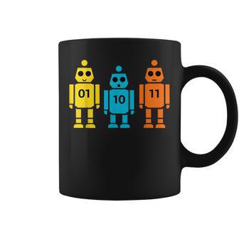 01 10 11 Robot Binary Math Coffee Mug - Thegiftio UK