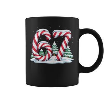 67 Candy Canes Snow Winter Wonderland Coffee Mug - Monsterry
