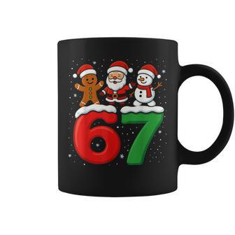 67 Meme Xmas Six Seven Santa Snowman Christmas Coffee Mug - Monsterry