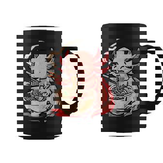 Axolotl Noodle Anime Kawaii Animal Eating Ramen Coffee Mug - Seseable