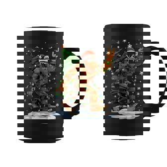 Bigfoot Rock On Christmas Lights Snow Holiday Xmas Coffee Mug | Seseable CA