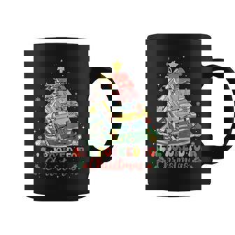 All Booked For Christmas Book Lovers Xmas Tree Lights Coffee Mug - Thegiftio